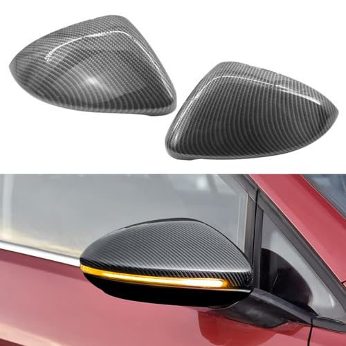 【Materiale di alta qualità】 Le nostre Calotta Specchio Retrovisore VW Golf 7 2018 sono realizzate in materiale ABS+PC di alta qualità, che è molto resistente all'usura, durevole, impermeabile e protezione solare e non si sbiadirà nel tempo. E apri lo stampo in base ai dati dell'auto originale. Classico fibra di carbonio, non importa di che colore sia la tua auto, è altrettanto versatile. Questo non è un vero modello in fibra di carbonio, ma un modello in fibra di carbonio trasformato in acqua.