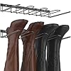 Boot rack wader hanger wall mounted 4 pair sturdy metal boot organizer tall shoe holder for closet entryway indoor garage  urban country home decor