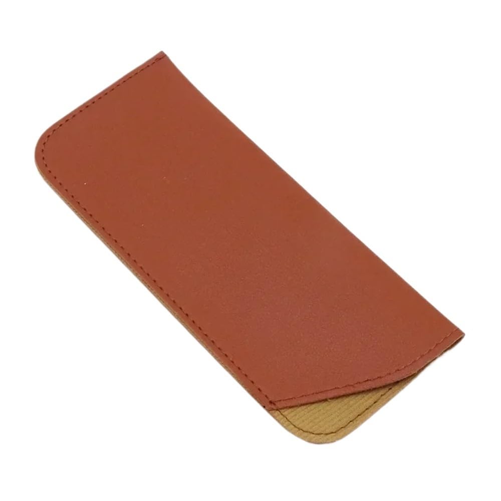 2/4/6/8 szt. damskie torby na okulary ze skóry PU ochronne etui na okulary przeciwsłoneczne etui do czytania etui ochronne na okulary akcesoria (brązowy, 6 szt.), Brązowy, rozmiar uniwersalny