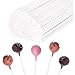 Cake Pop Sticks - 300-Count 6-Inch Paper Sticks for Lollipops, Candy Apples, Cake Pops, White