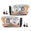 Clear Lens Chrome Housing Amber Reflector