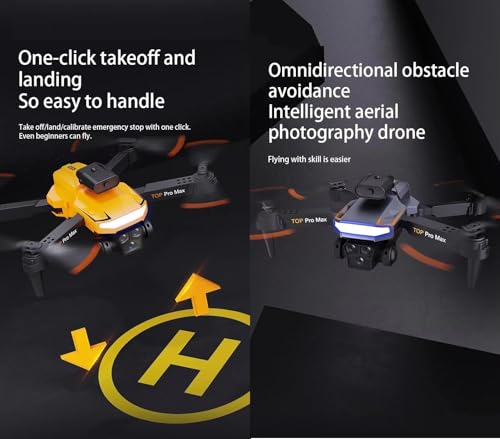 Image of Amitasha P18 Pro Obstacle Avoidance Drone with Dual HD Camera 4K 1080p RC Drone with Gesture Remote Control Flying Mode Brushless Motor and 2 x 1800mAh Rechargeable Battery