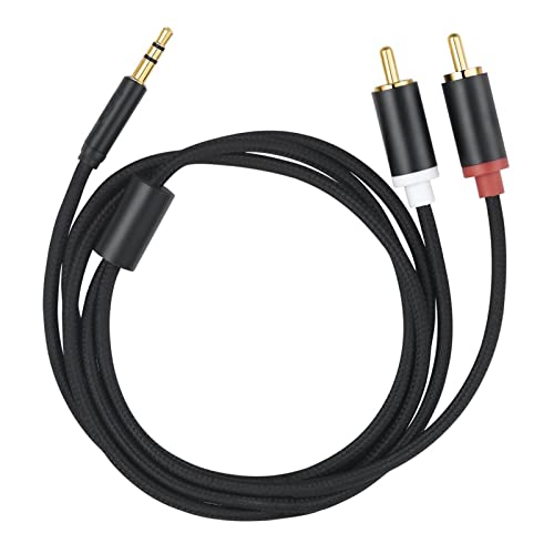 Câble jack 3.5mm vers 2RCA mâle stéréo anti-interférence pour haut-parleurs