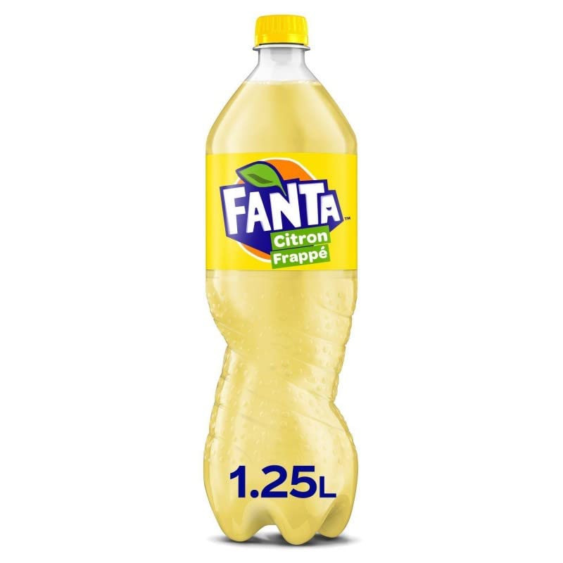 FANTA Citron - Boisson gazeuse rafraîchissante en PET 1,25L pour une pause fruitée et acidulée. - Lot De 4 - Vendu Par Lot