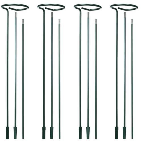 4 Set 36 Inch Plant Stakes Tall, Plant Support Stakes for Indoor or Outdoor, Flower Stake and Supports Three Sizes(12 or 24 or 36 Inch) for Flowers Tomato Amaryllis Lily Peony Rose
