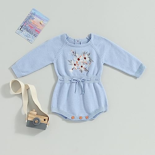 Baby Girl Boy Sweater Knit Oversized Pullover Sweatshirt Romper Embroidery Jumpsuit Sweater Fall Winter Clothes4