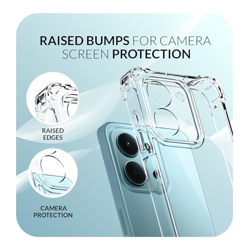 Image of Back Cover Case + Screen Protector for Redmi 15c 5G | Transparent Mobile Phone Back Case Cover for Redmi 15 c | Redmi 15c 5G TPU Transparent Mobile Phone Back Cover Case