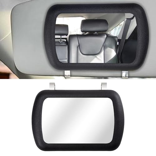 BFXM Car Visor Mirror Universal Clip-On Car Mirror Vanity Sun Visor Mirror Mirror for Car SUV Truck and Various Vehicles Car Accessories for Women Men Black Visor Mirror