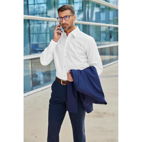 Men's Trim Fit Royal Oxford Dress Shirt4