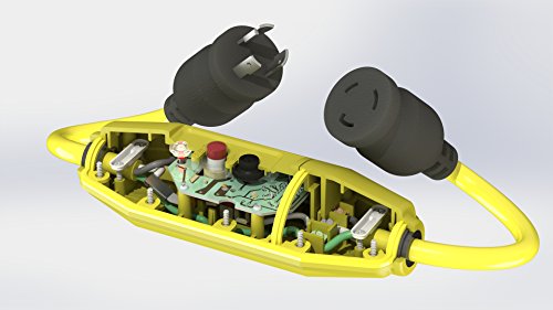 Tower Manufacturing 30396003-08 Manual-Reset 20 Amp Inline Gfci Cord, 3 Feet, Yellow #TOP3