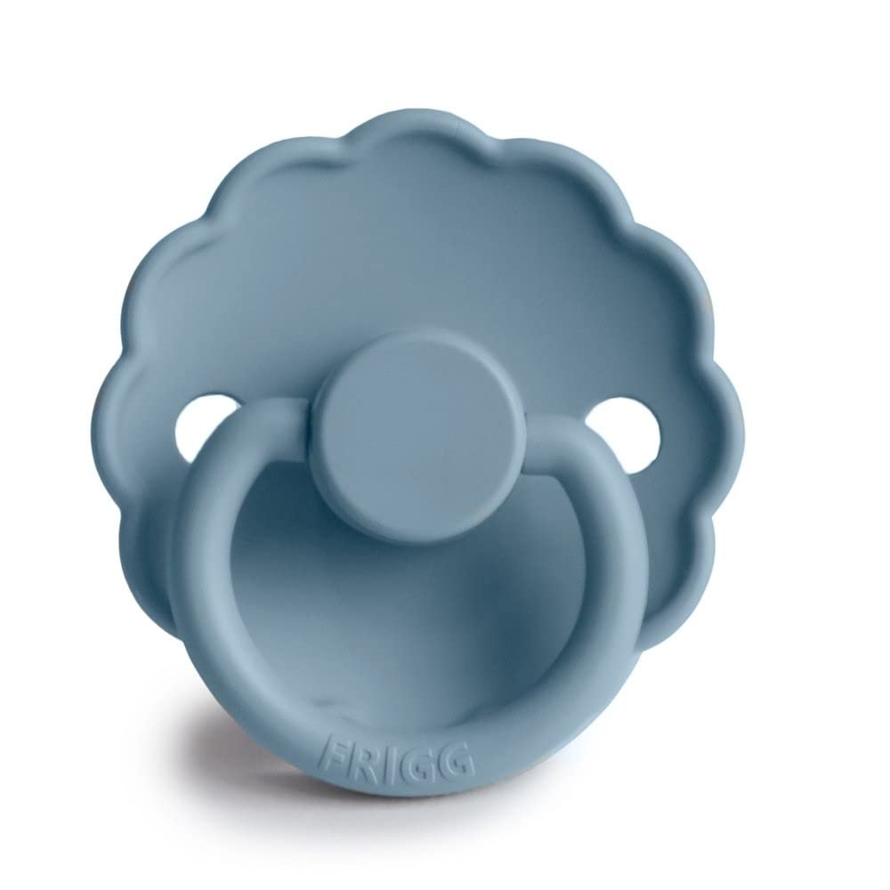 FRIGGDaisy Silicone Baby Pacifier 0-6 Months | Soothing Comfort Pacifiers with Click-Lock System | 1 Pack Soother | BPA-Free New Born Baby Items — Glacier Blue