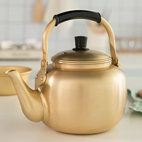 Cabilock Boiling Stovetop Kettle Aluminum Tea Kettle Traditional Rice Wine Teapot Diffuser Anti- Leak Vinegar Milk Tea Bottle For Home Bbq Party 4L Aluminium Teapot #TOP2