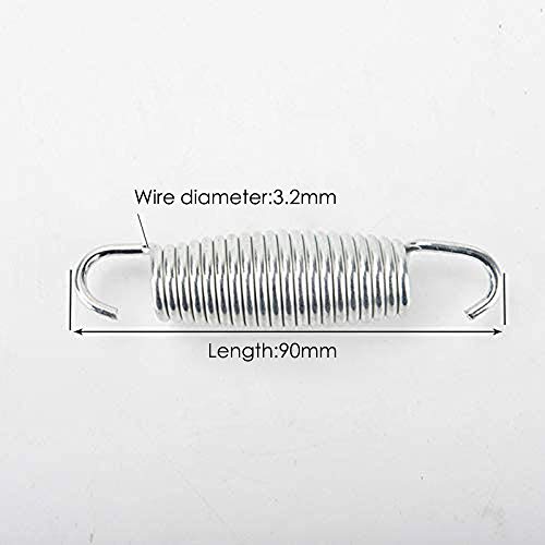 GZFTMKOBNS Trampoline Springs, Heavy-Duty Galvanised, Metal Rust Resistant & Long-Lasting Fitness Trampoline Springs 10pcs Fitness Trampoline Springs+1pcs Springs Tool (90mm-3.5inch) - Thumbnail 2