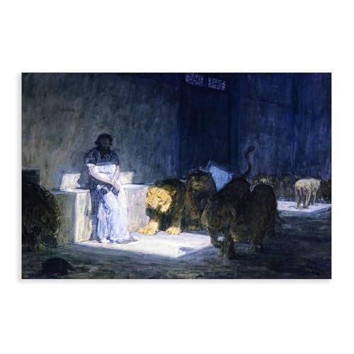Poster Daniel in The Lions' Den Henry Ossawa Tanner déco murale 30x45cm
