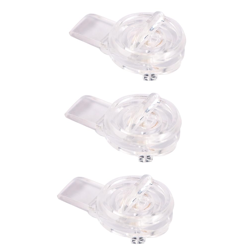 SEIWIEI 3 Pcs Plastic Lock Hasp Acrylic Mini Buckle Latch Clear Round Lock for Doors Jewelry Box Mini Cabinet