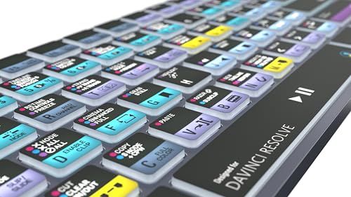 Image of Logickeyboard Titan Wireless Backlit Keyboard for Davinci Resolve - Windows