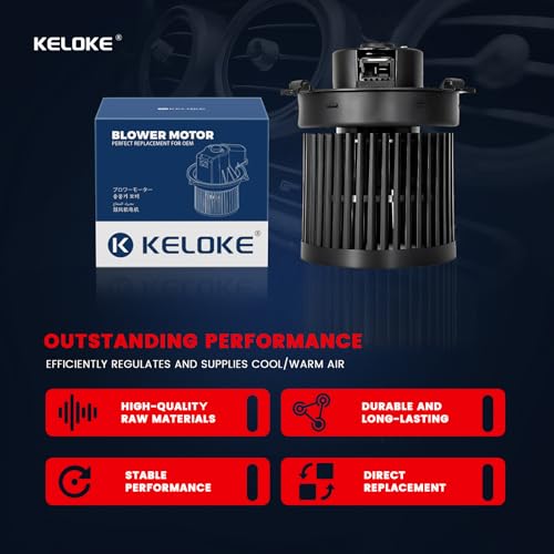 Image of KELOKE Front HVAC Heater Blower Motor Fan Compatible with Nissan NV200 2013 2014 2015 2016 2017 2018, with Fan Cage, Replace# 700304 27226-3LM0A