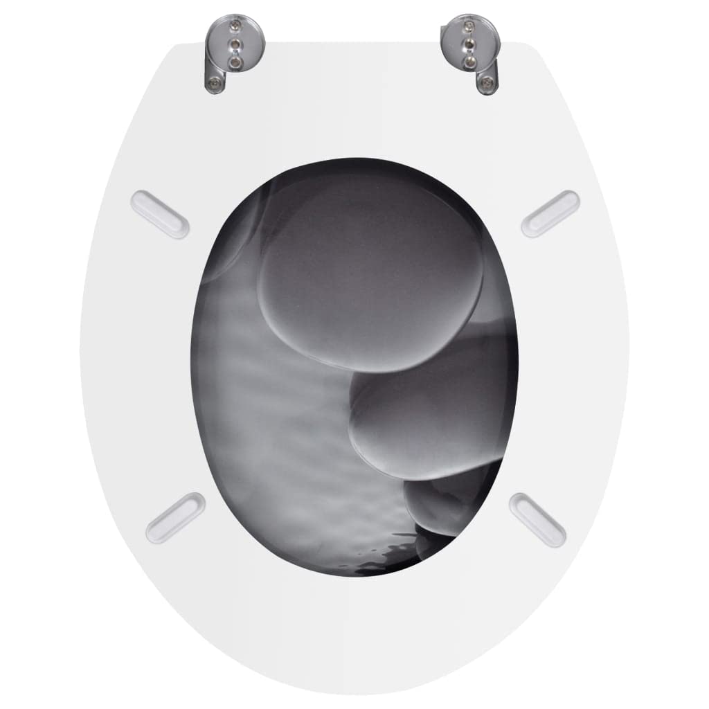 Set di 2 sedili anteriori WC con coperchi in MDF Pietre 02_0002947