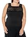 Cinema Etoile Women's Square Neck Cami,Black,Small