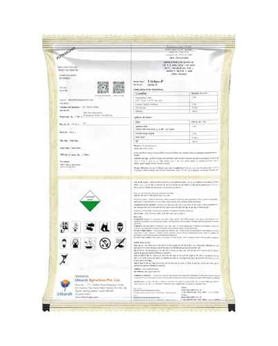 Utkarsh Trichoderma Viride 1.5% W.P.: 2 x 10^6 CFU/gm min. for Plants, Crops and Home Gardening - Trichoz-P (3 Kg; Pack of 3 of 1 Kg)