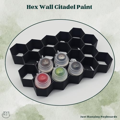 Image of Wall Mount Paint Pot Holder - Compatible with Citadel Paint Pots - Hobby Craft Storage Rack for Miniature, Warhammer Model Painting - Space-Saving Organizer - Made in USA (4)