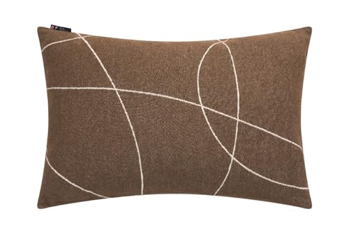 Housse de coussin David Fussenegger marron 40x60 en coton recyclé