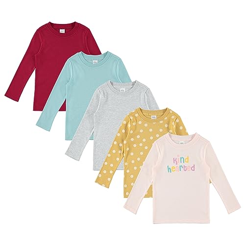 10 Best Baby Printed Shirts That Make Adorable Outfits Pop 1 Cudlie 5-Pack Long Sleeve Shirts for Toddler Girls