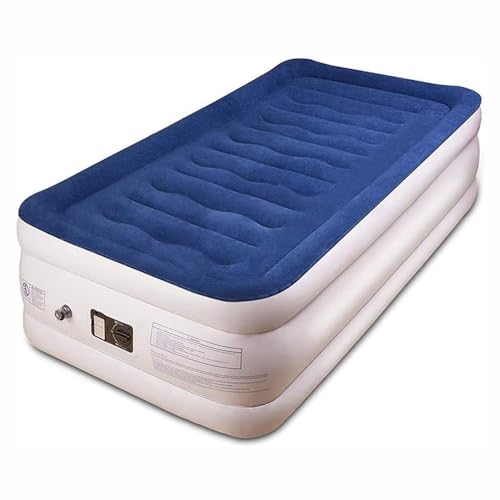Twin Air Mattress Inflatable Airbed with Built in Pump, 3 Mins Quick Self-Inflation, Comfortable Top Surface Blow Up Bed for Home Portable Camping Travel, ANERJI-0313