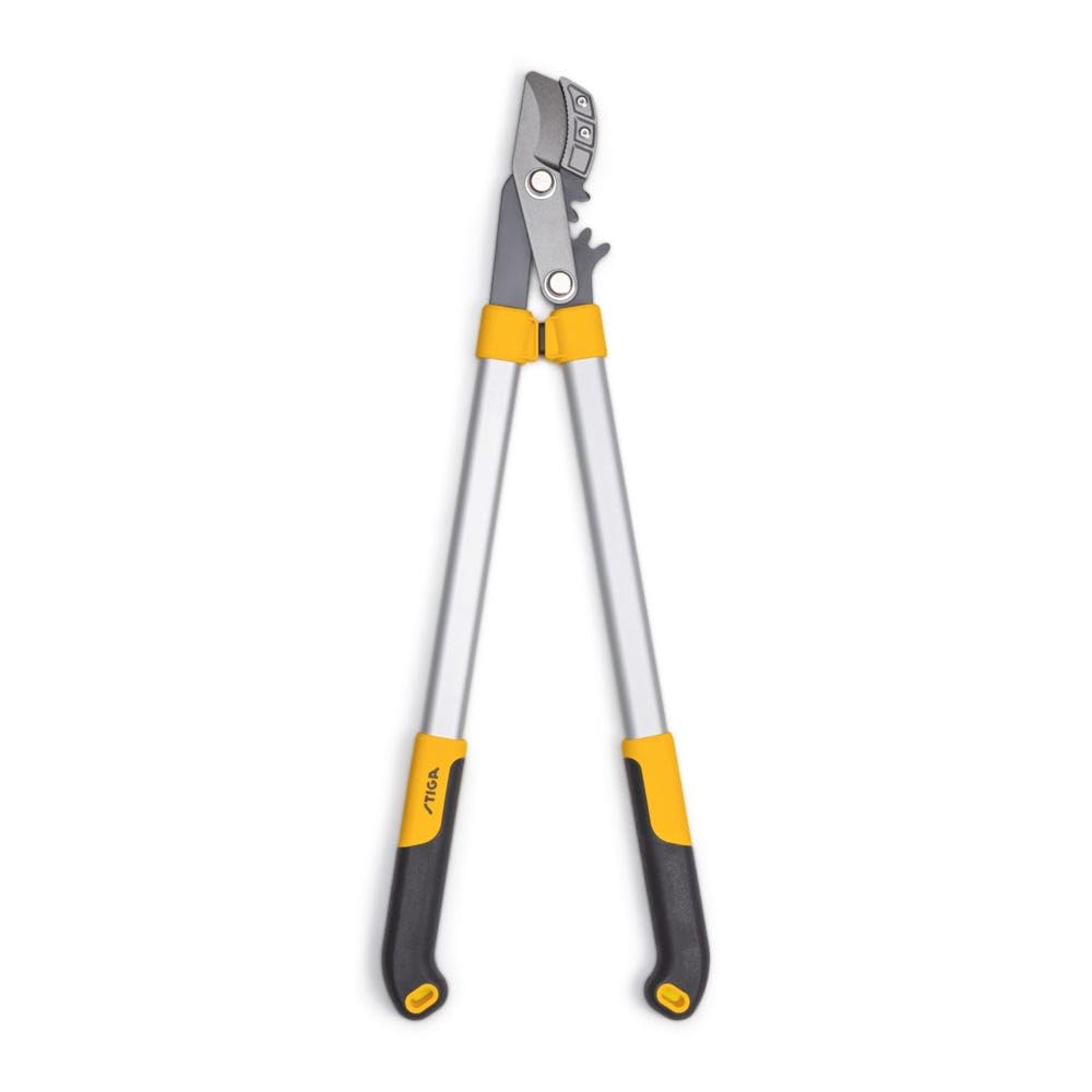 Troncarami a incudine STIGA - Taglia il legno secco fino a 42 mm, lama in acciaio giapponese antiaderente, manico ergonomico, ideale per i rami morti, finitura gialla, con coperchio di protezione