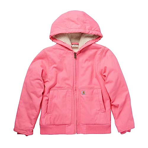 Image of Carhartt Girls' Zip Front Canvas Insulated Hooded Active Jacket