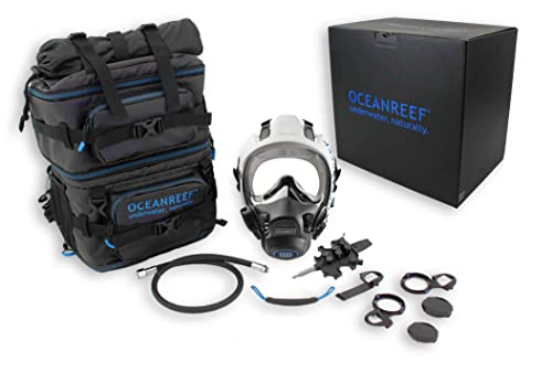 OCEAN REEF - Neptune III - Full Face Mask - Fully Integrated Regulator (White, M/L)