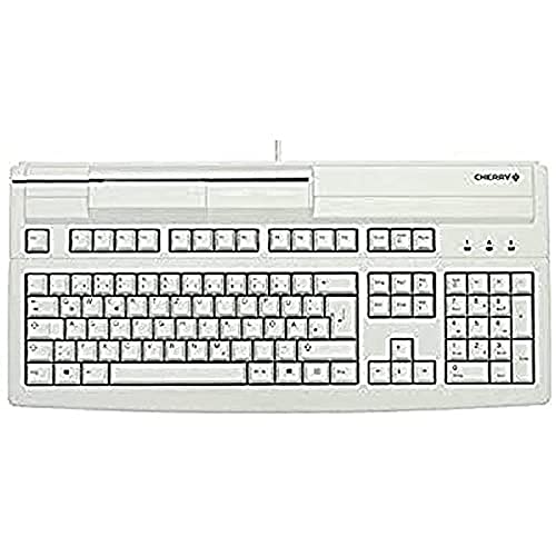 Clavier filaire avec lecteur magnétique CHERRY MultiBoard MX V2 G80-8000 QWERTZ blanc-gris