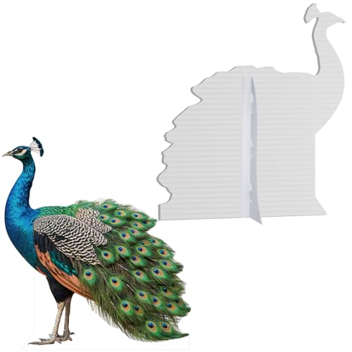 Image of Peacock Life Size Cardboard Cutout, 3FT, 1 PC, for Party | Life Size Animal Cardboard Cutout Standup for Events, Birthday & Party Decor, Holiday Photos & Backdrops
