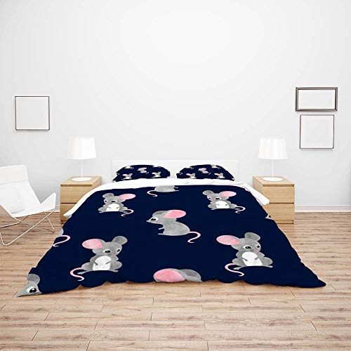Housse de couette souris dessin animé en polyester lavable pour simplifier la vie des parents - 4