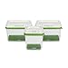 Rubbermaid 3-Piece Produce Saver Containers for Refrigerator with Lids for Food Storage, Dishwasher Safe, Clear/Green