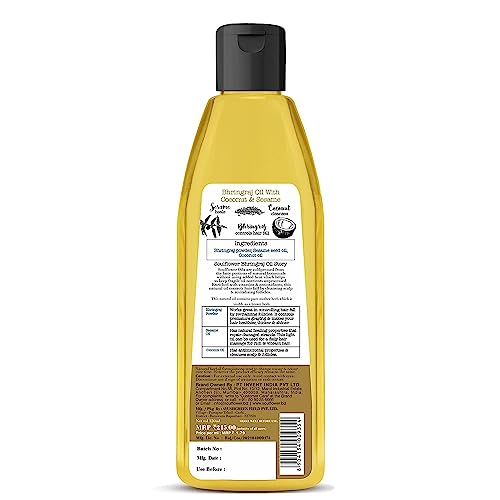 Soulflower Natural Bhringraj Oil, Coconut And Sesame, 120ml