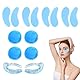 14 Stück Augenpads Wiederverwendbar, Gel Augenmaske Kühlend, Silikon Augenklappen, Gel Augenpads Für Augenentspannung und Linderung von Müdigkeit, Blau