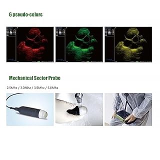 DAWEI Veterinary Ultrasound Machine for Pregnancy Portable Vet Handheld Scanner B-Ultra Sound Lightweight Ultrasound with 3.5Mhz Waterproof Probe for Pig,Sheep,Dog use