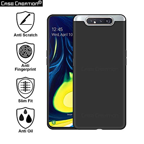 Image of Case Creation Luxurious OG Series for Samsung Galaxy A90 Case Cover,Anti-Dirty Slim Case Frosted Matte Cute Candy TPU Raised Bezel (Splash of Color) Back Cover for Samsung A90 -Black