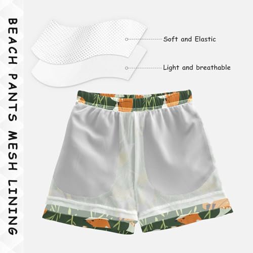 OREZI Boys Swim Trunk Shorts Cute Foxes and Grass Bathing Suit4