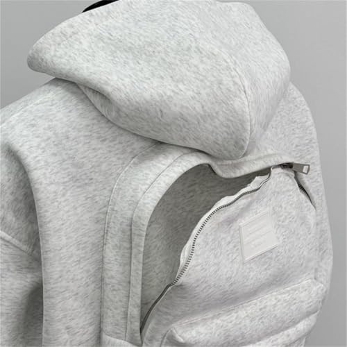 Backpack Hoodie, Creative Hoodie with Built-in Backpack, Travelshell Sweatshirt, Cardigan Jacket with Pockets4