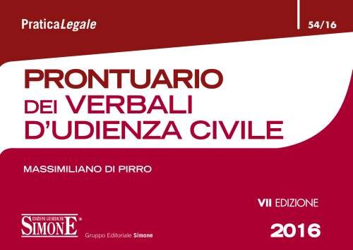 Prontuario dei verbali d'udienza civile Prontuario dei verbali d'udienza civile
