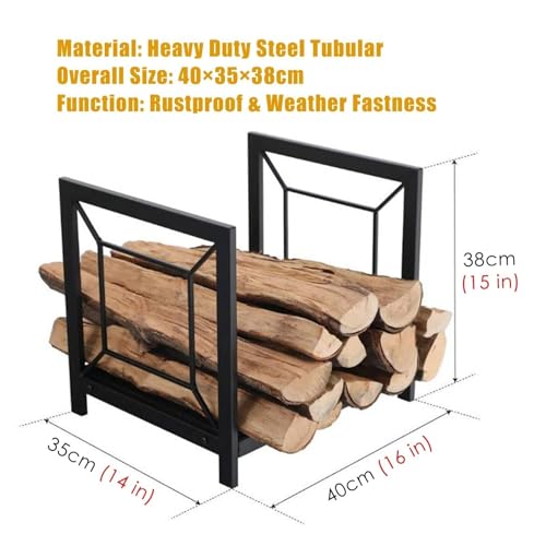 Bois de chauffage de cheminée domestique rangé sur support de stockage