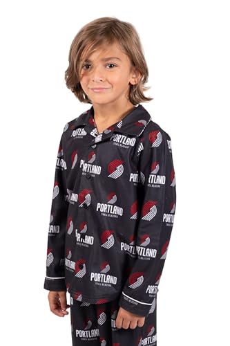 Image of Ultra Game Youth NBA Official 2-Piece Super Soft Button Down Pajamas Set
