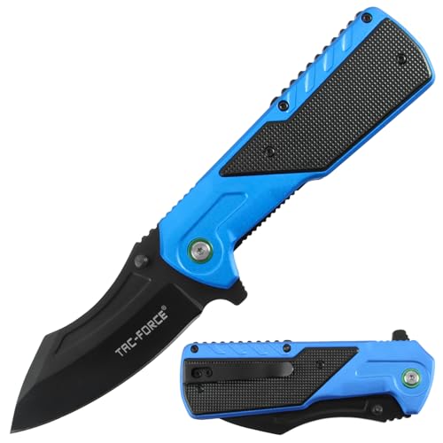 Tac-Force Pocket Folding Knife, Aluminum Handle with Black Oxidized Blade, 8.25" Overall, Everyday Carry, TF-2022BL