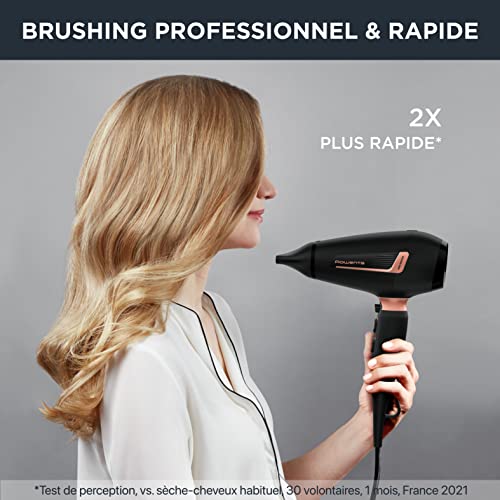 Bild 3 Rowenta Pro Expert Haartrockner, Motor Pro AC, Leistung 2.200 W, extrem schnelles Trocknen, Ionen-System zur Reduzierung statischer Elektrizität, 2 Zu, Schwarz/Sommerblush