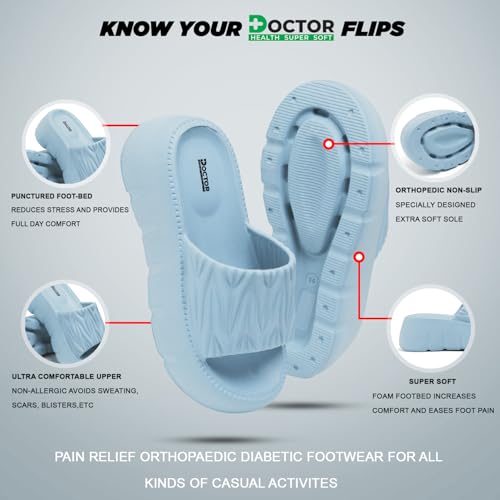 Image of DOCTOR HEALTH SUPER SOFT Slippers for Women | Orthopedic Comfort | Cushioned Sole | All-Day Comfort & Support | Lightweight & Pain Relief Slip-On