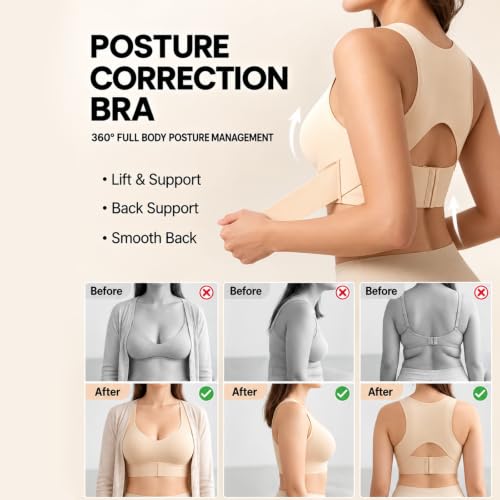 Posture Corrector Bra for Women Front Closure Cross Back Support Bra - image 7