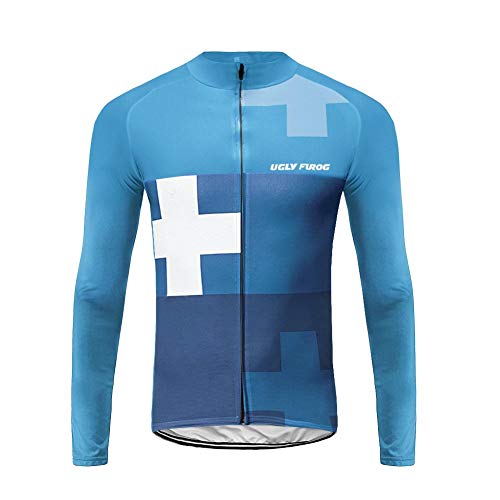 BurningBikewear Uglyfrog Moda Paño Grueso y Suave del Invierno Hombre, Maillot Cortavientos...