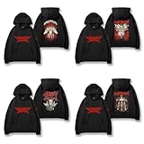 [GUALIU] ベビーメタル パーカー ヘヴィメタルバンド babymetal ガールズバンド レトロ 100％綿 カジュアル メンズ 長袖 フード付きのシャツ 大きいサイズ ファッション 柔らかい 丸首 非公式 (4,3XL)